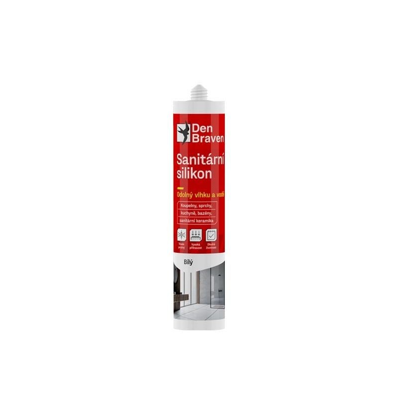 Silikón sanitárny DEN BRAVEN biely 280ml