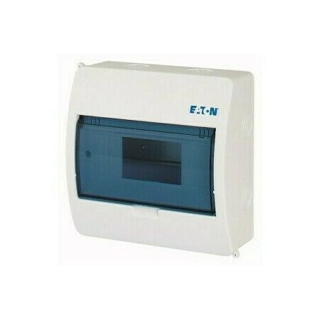 Rozvodnica nástenná EATON 280346 BC-O-1/8-ECO, priehľadné plast. dvere, 1 rad, 8 modulov