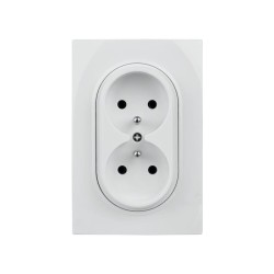 Dvojitá zásuvka ELECTROMALT OVA1029W OVAL