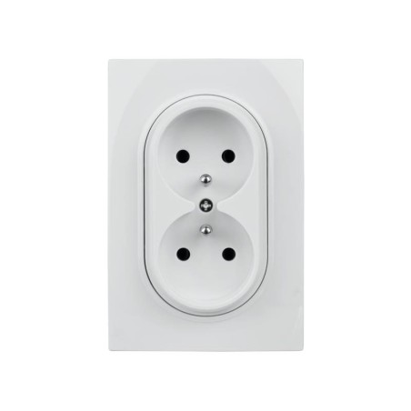 Dvojitá zásuvka ELECTROMALT OVA1029W OVAL