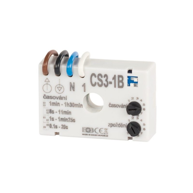 Časový spínač ELEKTROBOCK CS3-1B pre ventilátory s oneskorením