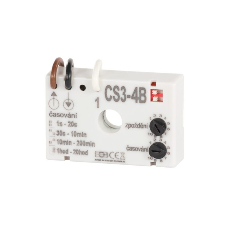 Časový spínač ELEKTROBOCK CS3-4B pre ventilátory s oneskorením bez nulového vodiča