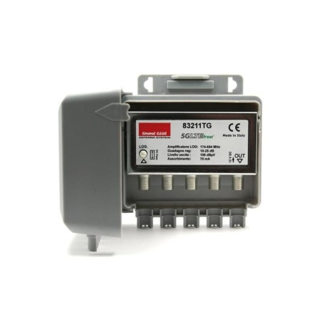 Anténny predzosilňovač Emme Esse 83211TG, na stožiar, 5G, 1xlog(DAB+UHF), +25dB