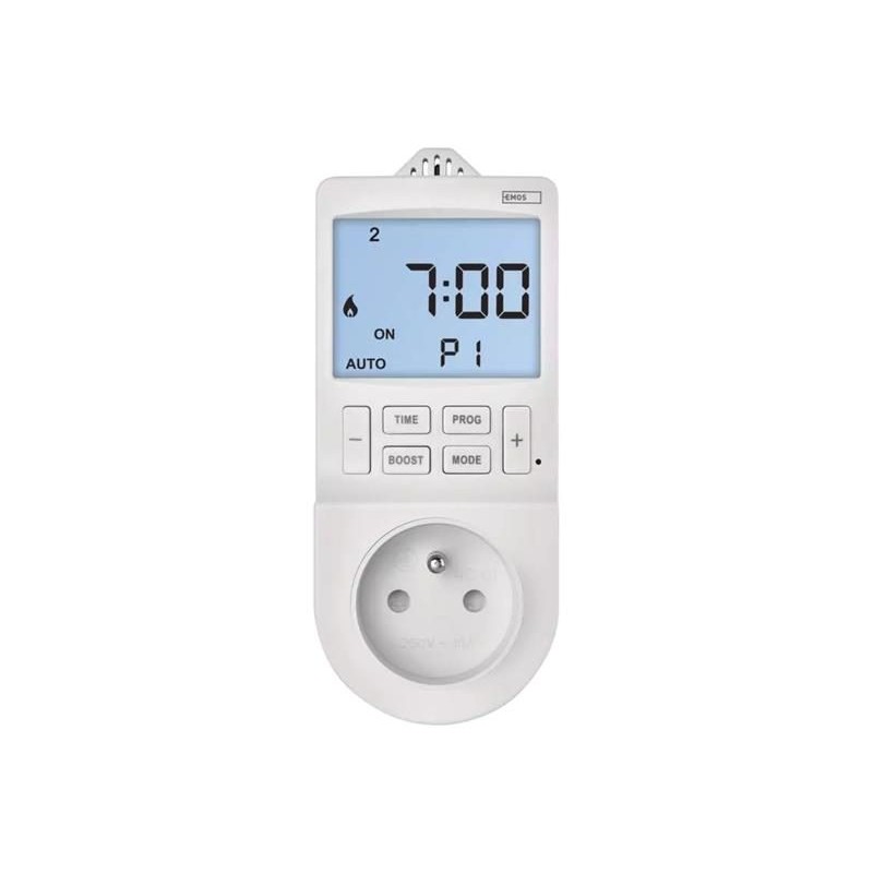 Termostat EMOS P5660FR zásuvkový s funkciou digitálneho časovača 2v1