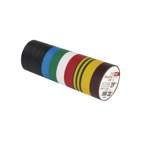 Páska izolačná PVC 19mm/20m farebný mix EMOS 10ks