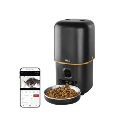 GoSmart dávkovač krmiva EMOS H6004 Pet Care s kamerou, 4 l, čierny, Wi-Fi