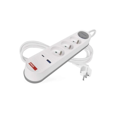 Predlžovací prívod 3 zásuvky 2m EMOS P1312FC USB s vypínačom