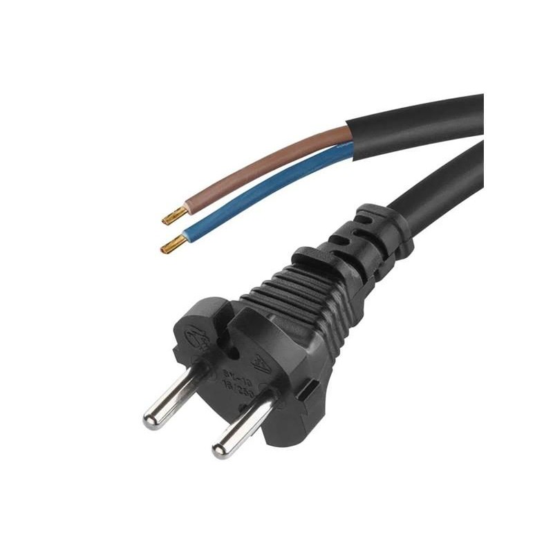 Flexo šnúra guma/neoprén 2x1,0mm2 5m čierna EMOS S03050N