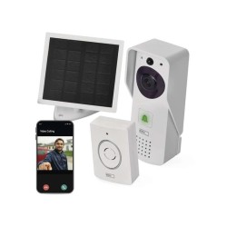 GoSmart domový bezdrôtový batériový videozvonček EMOS IP-09D s WiFi a solárnym panelom