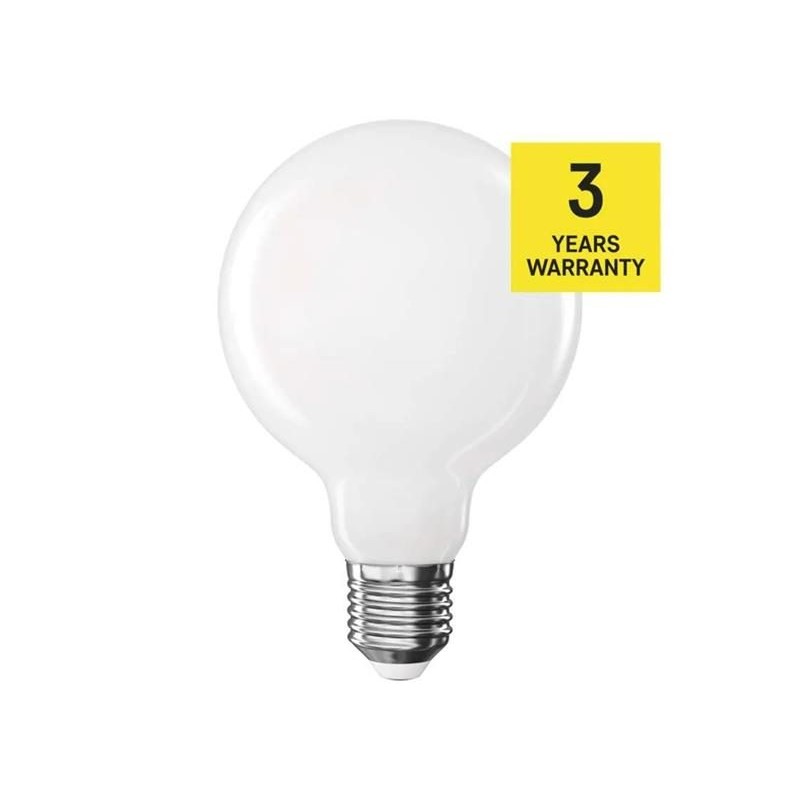 Žiarovka LED E27 7,8W G95 biela prírodná EMOS ZF2D53 (75W)
