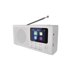 Prenosné rádio EMOS E0091 s Bluetooth, DAB/ DAB+/ FM, biele