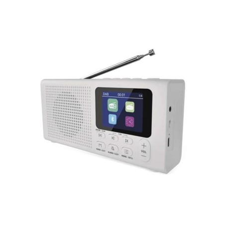 Prenosné rádio EMOS E0091 s Bluetooth, DAB/ DAB+/ FM, biele