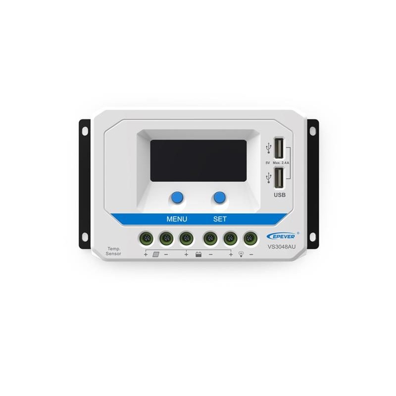 PWM solárny regulátor EPever 10A 12/24V s LCD displejom série VS