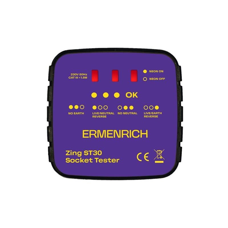 Tester zásuviek ERMENRICH Zing ST30