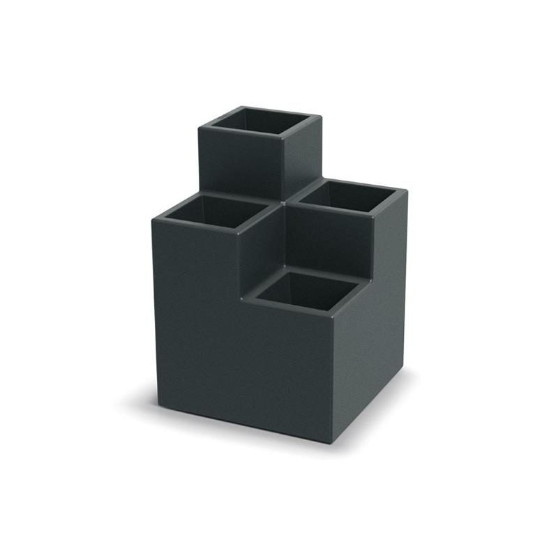 Kvetináč CUBLA STEPA QUATRO tmavosivý 58cm