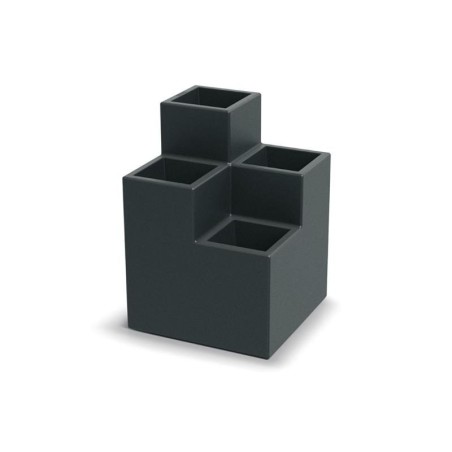 Kvetináč CUBLA STEPA QUATRO tmavosivý 58cm