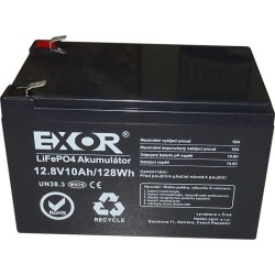 LiFePO4 12,8V 10Ah batéria EXOR LFP R925A
