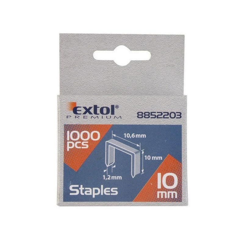 Spony 10mm 11,3x0,52x0,70mm EXTOL PREMIUM 8852503 1000ks