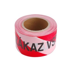 Páska výstražná 75mm x 250m EXTOL CRAFT 9568 červeno-biela ZÁKAZ VSTUPU