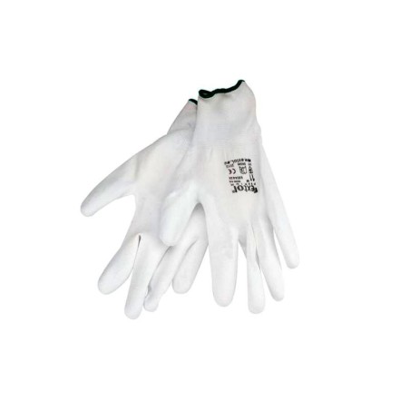 Rukavice 8 "biele z polyesteru polomáčané v PU, EXTOL PREMIUM