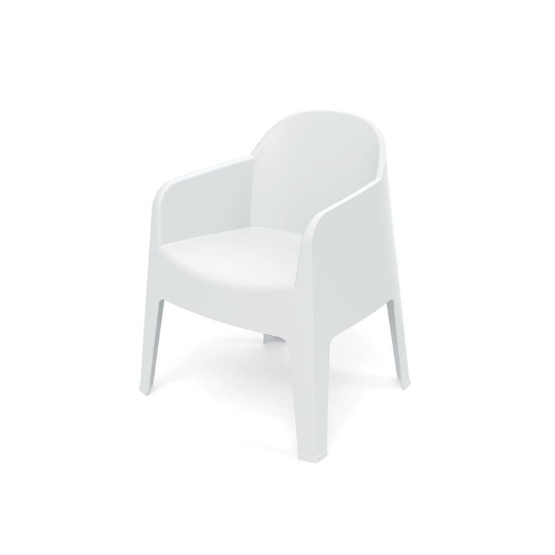 Stolička záhradná MILANE 680x600x805mm - biela