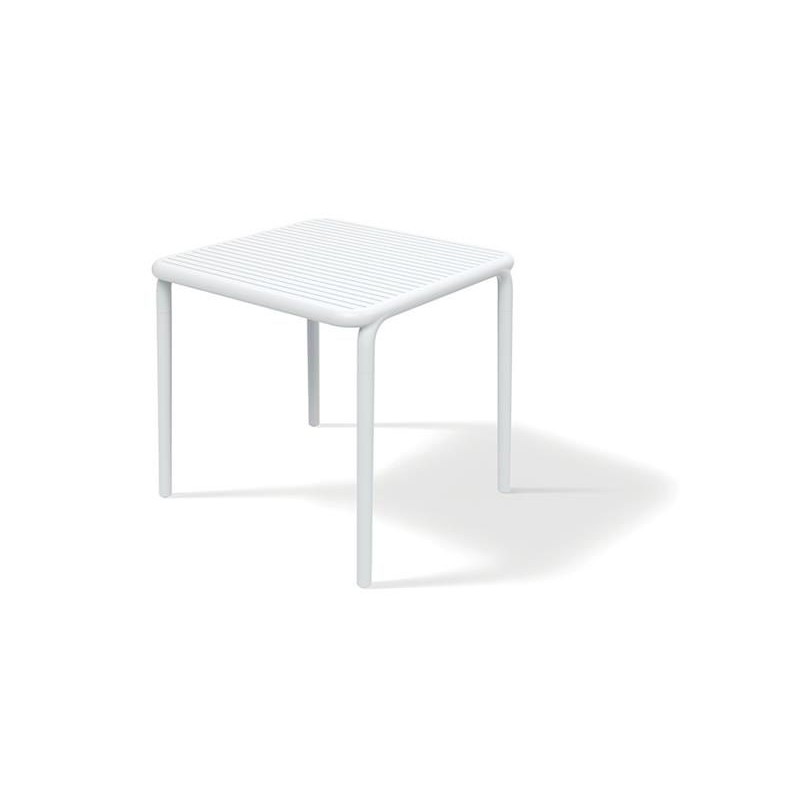 Stôl záhradný BRENE 795x795x755mm - biela