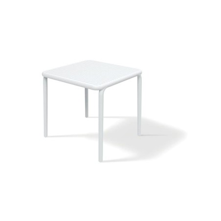 Stôl záhradný BRENE 795x795x755mm - biela