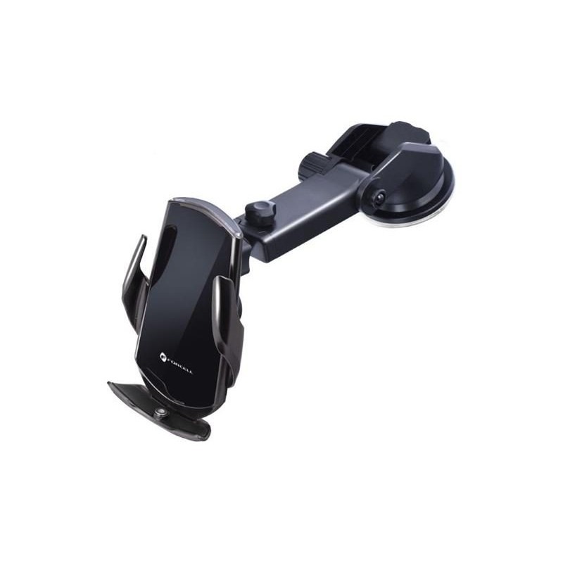 Držiak do auta s nabíjaním FORCELL F-Grip HS1 s prísavkou