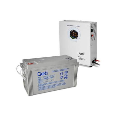 Zdroj záložný GETI GEP501 sinus 500W nástenný + baterie 120Ah