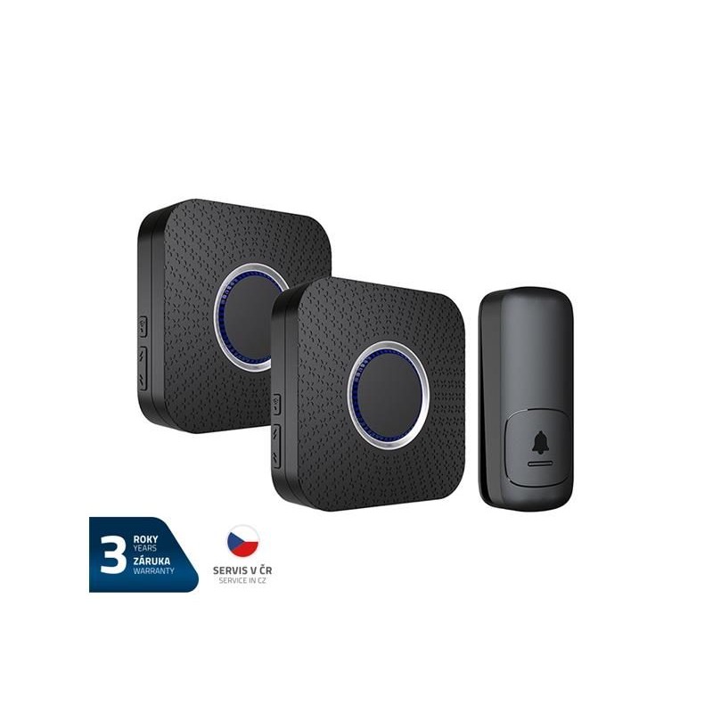 Zvonček bezdrôtový GETI GWDK208B kinetický sada