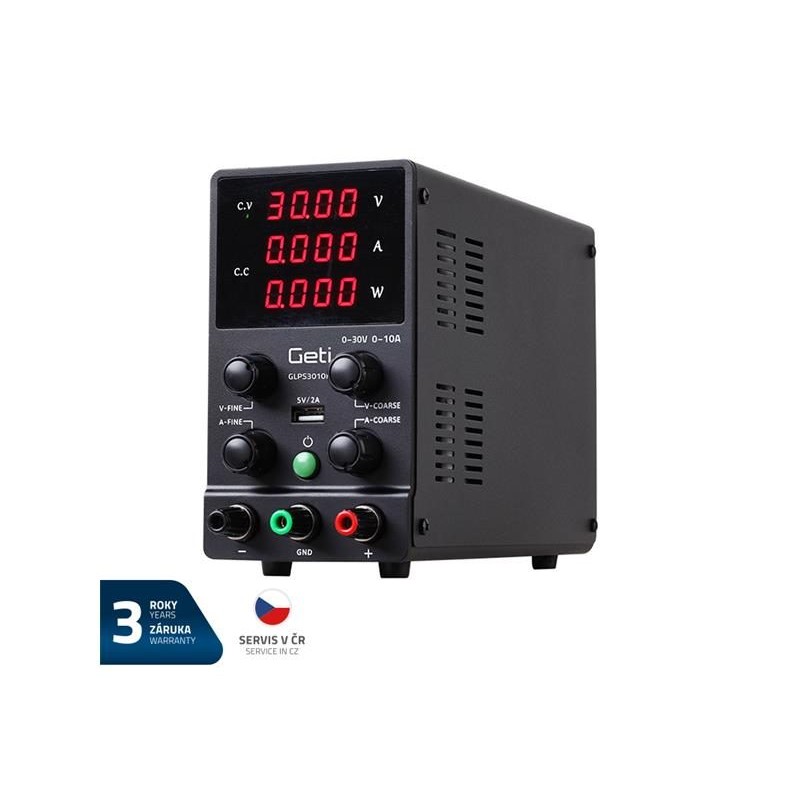 Zdroj laboratórny GETI GLPS3010H 0-30V/ 0-10A