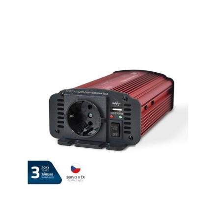 Menič napätia GETI GPI 612 12V/230V 600W USB Schuko