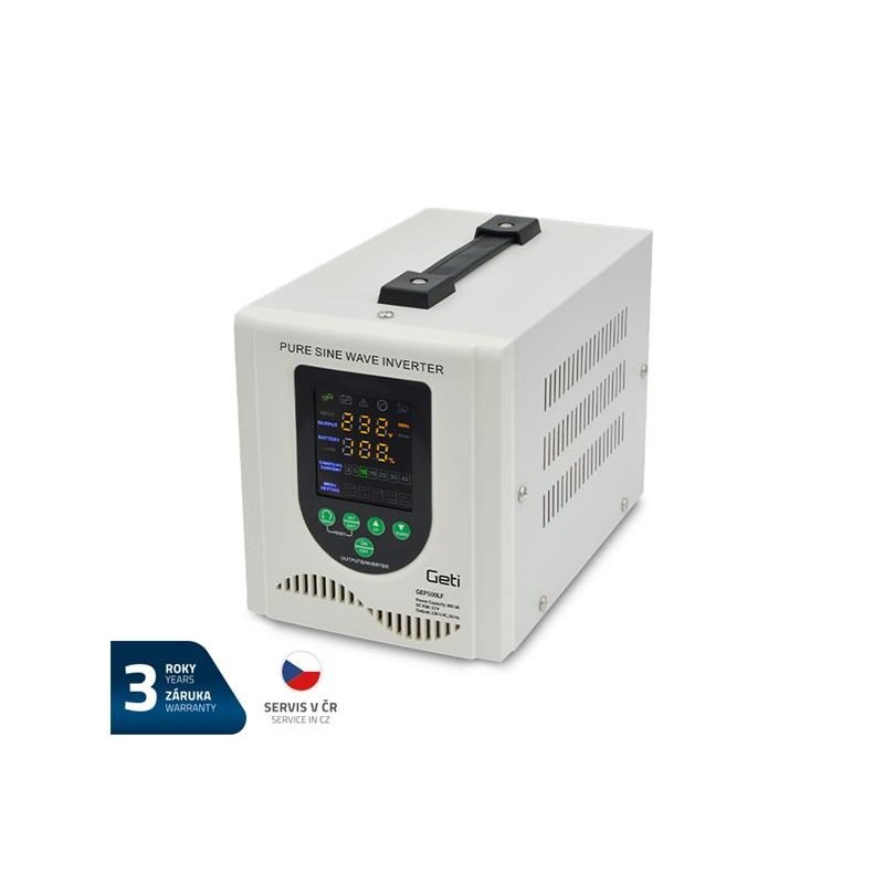Zdroj záložný GETI GEP500LF sinus 500W (800VA)