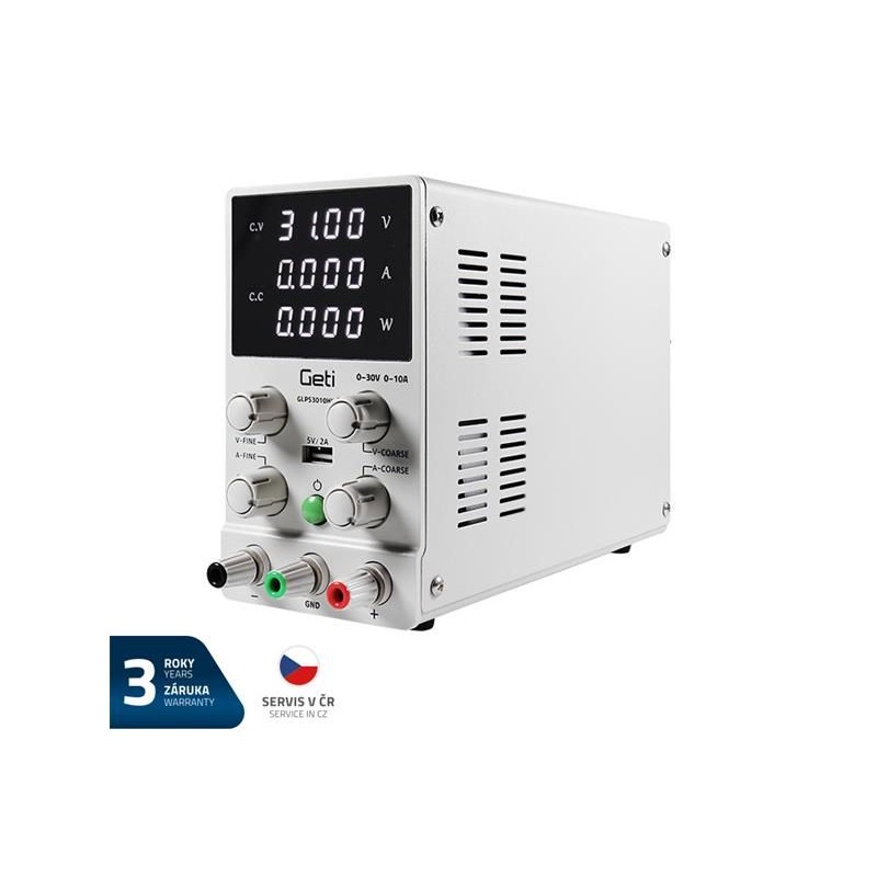 Zdroj laboratórny GETI GLPS3010HW 0-30V/ 0-10A