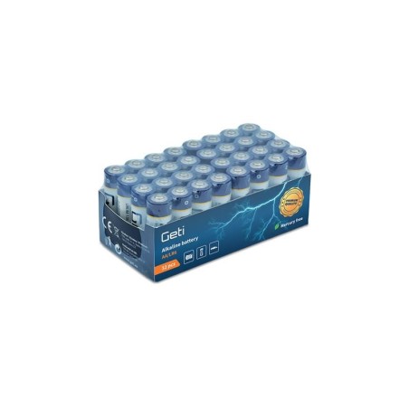 Batérie AA (LR6) alkalická GETI 1,5V 32ks