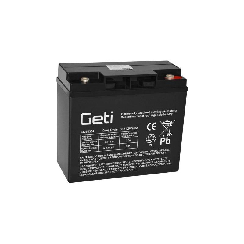 Batérie olovená 12V 20Ah GETI pre elektromotory
