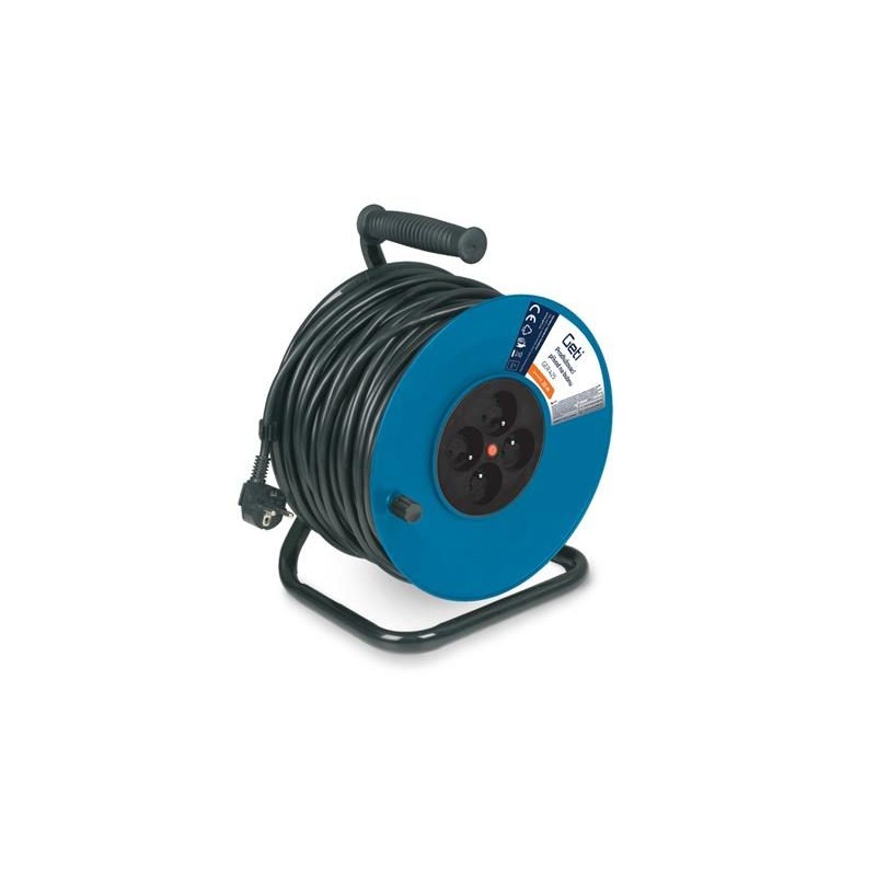 Predlžovací kábel na bubne 4 zásuvky 25m GETI GER425