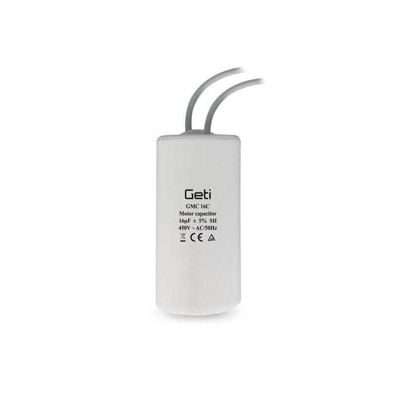 Kondenzátor rozbehový motorový 16uF 450V GETI GMC 16C