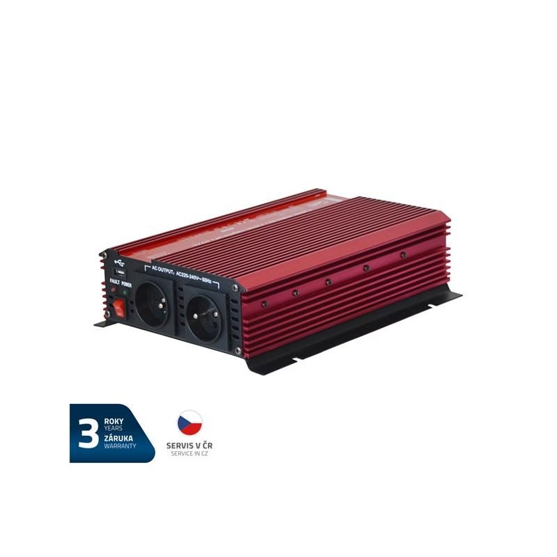 Menič napätia GETI GPI 1612 12V/230V 1600W USB