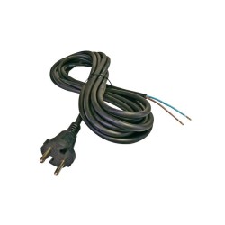 Flexo šnúra gumená 2x1,0mm2 3m čierna GETI