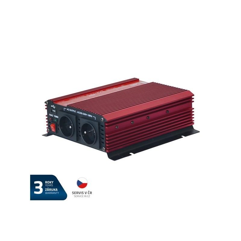 Menič napätia GETI GPI 1012 12V/230V 1000W USB