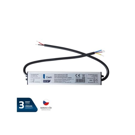 Zdroj spínaný pre LED 12V/ 20W GETI LPV-20