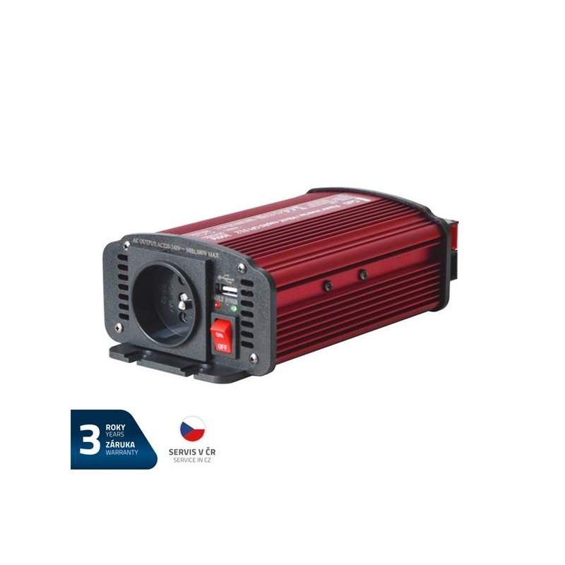 Menič napätia GETI GPI 312 12V/230V 300W USB