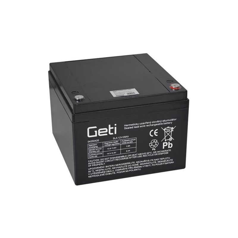 Batérie olovená 12V 28Ah GETI