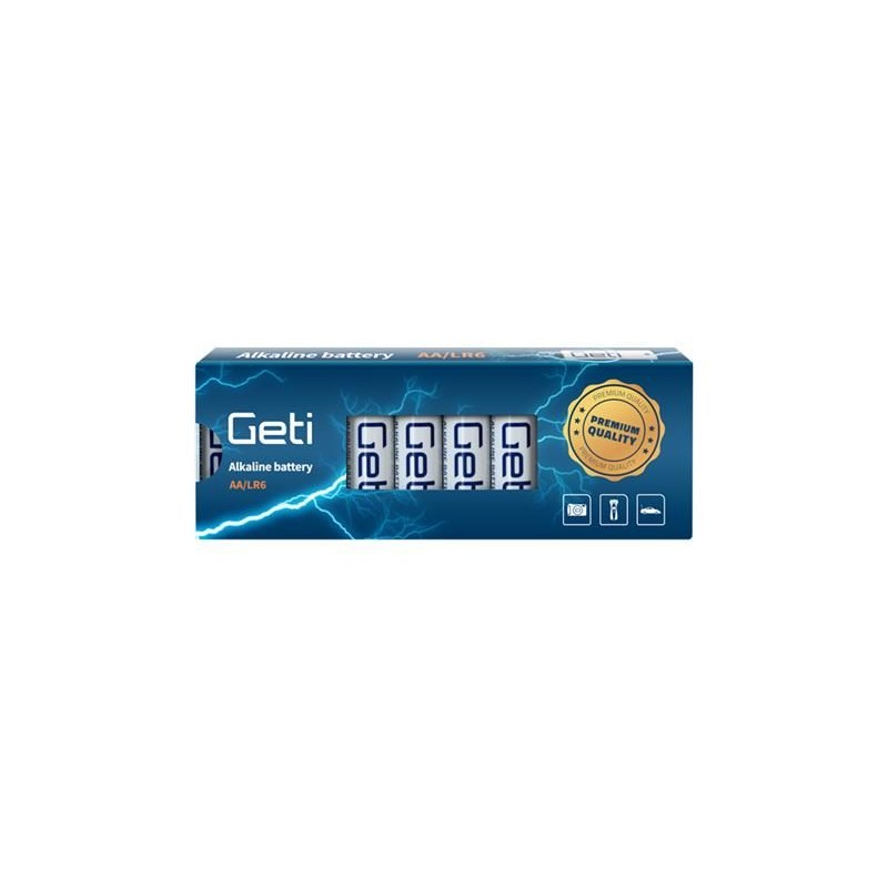 Batérie AA (LR6) alkalická GETI 1,5V 10ks