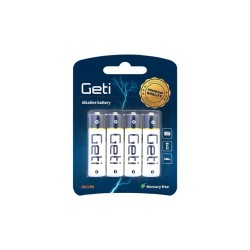 Batérie AA (LR6) alkalická GETI 1,5V Blister 4ks