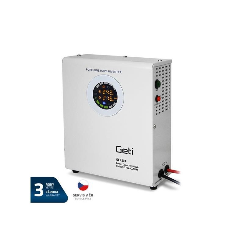 Zdroj záložný GETI GEP501 sinus 500W nástenný (800VA)