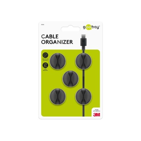 Organizér na káble GOOBAY 95040 5ks Black