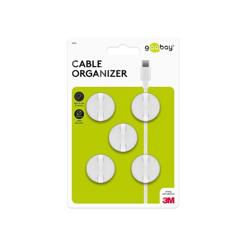 Organizér na káble GOOBAY 95183 5ks White