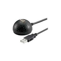 Kabel USB 2.0 GOOBAY prodlužovací s podstavcem na stůl, černý